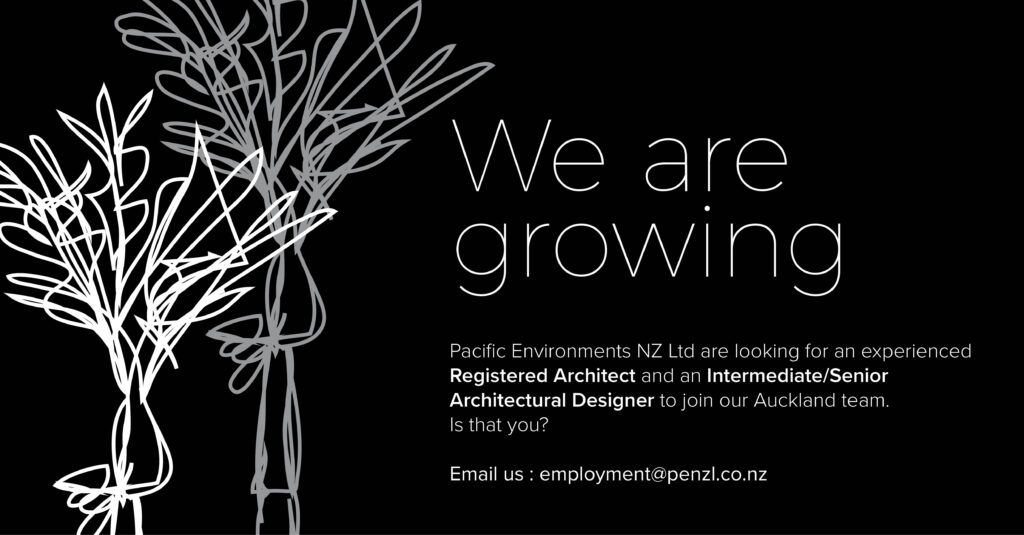 Pacific Environments are growing, on the look out for an experienced Registered Architect